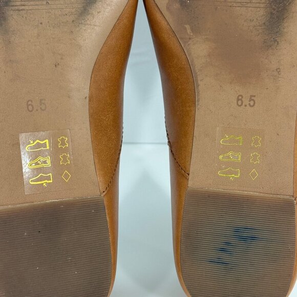Madewell Leather Loafers Pointed Toe Flats Shoes Tan Preppy Office Womens 6.5 - Picture 12 of 12